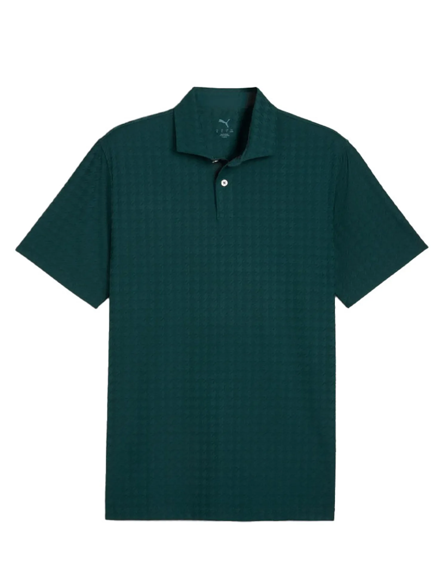 Puma MATTR Houndstooth Golf Polo - Green Terrain