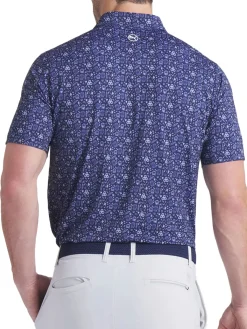 Puma MATTR Port Golf Polo - Deep Navy - White Glow/Deep Navy