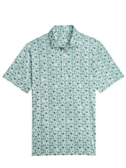 Puma MATTR Port Golf Polo - Green Terrain/White Glow