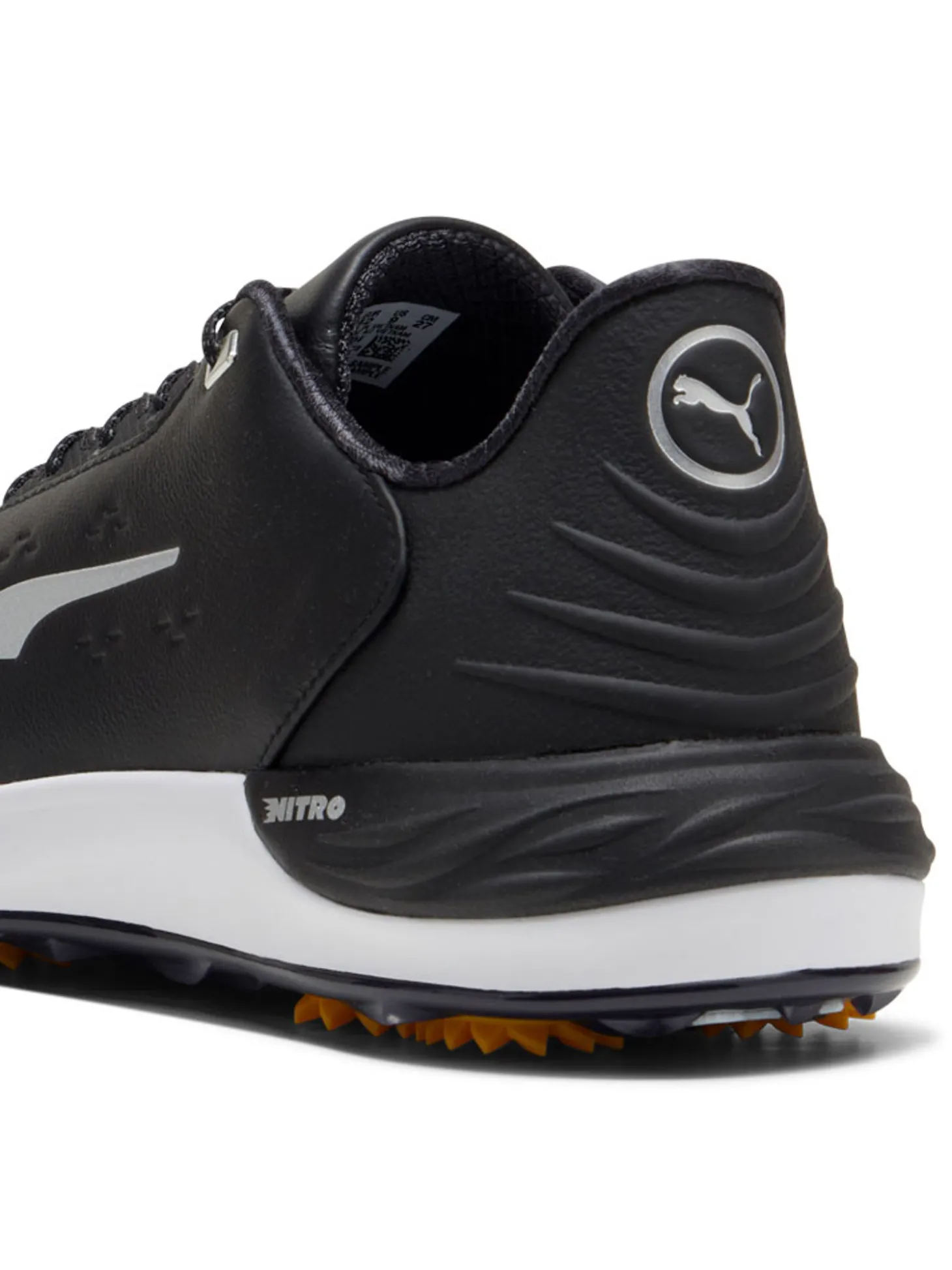 Puma Phantomcat NITRO+ Golf Shoes - Puma Black/Puma Silver/Yellow Sizzle
