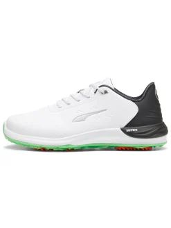 Puma Phantomcat NITRO+ Golf Shoes - Puma White/Puma Black/Fluro Green