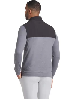 Puma Ripguard Hybrid 1/4 Zip - Slate Sky Heather/Puma Black