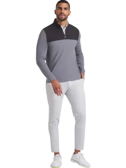 Puma Ripguard Hybrid 1/4 Zip - Slate Sky Heather/Puma Black