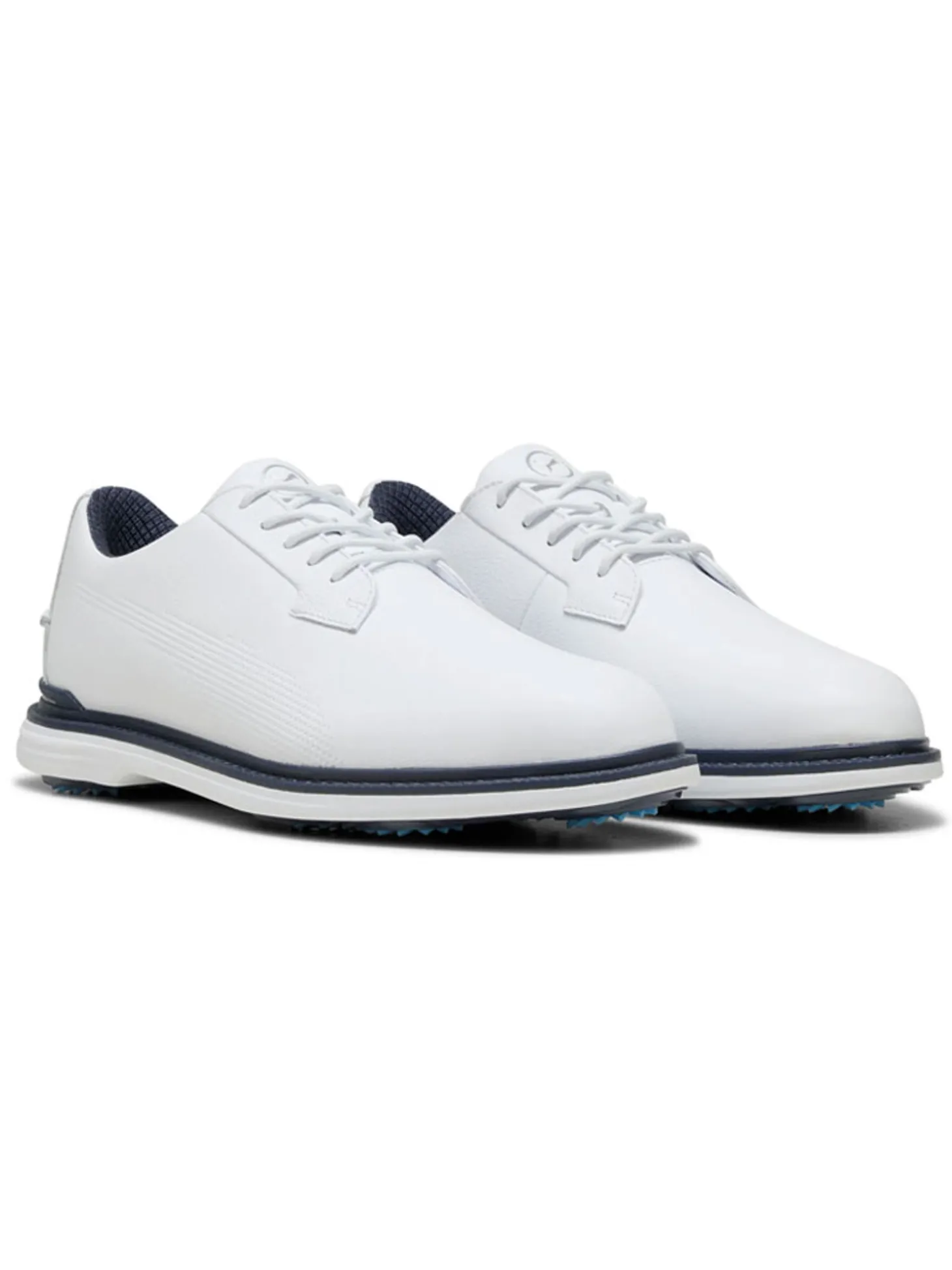 Puma Royale Golf Shoes - Puma White/Deep Navy/Team Light Blue