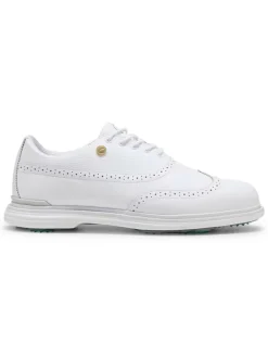 Puma Royale Wingtip Golf Shoes - Puma White/Vapor Grey/Grassy Green