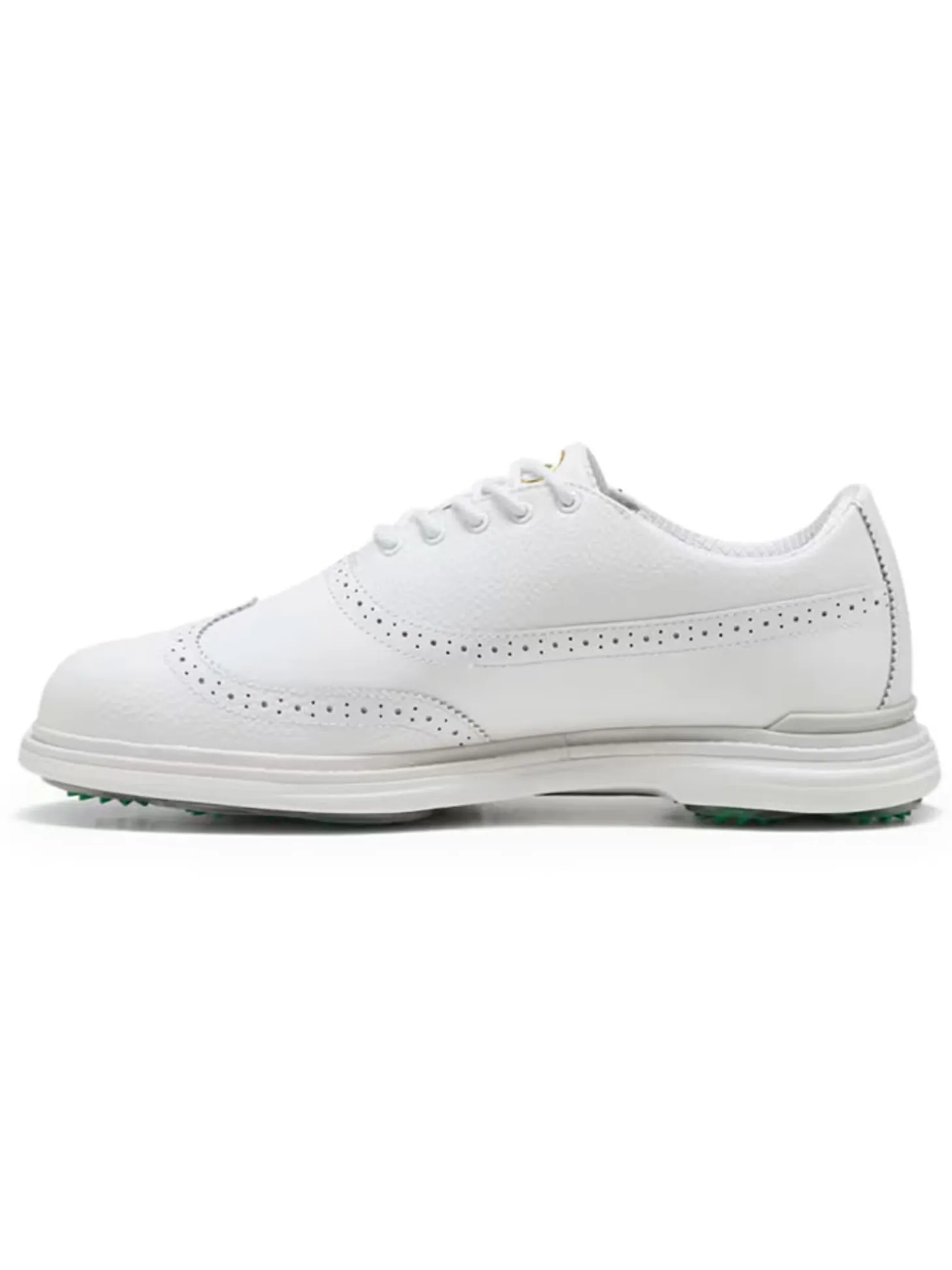 Puma Royale Wingtip Golf Shoes - Puma White/Vapor Grey/Grassy Green