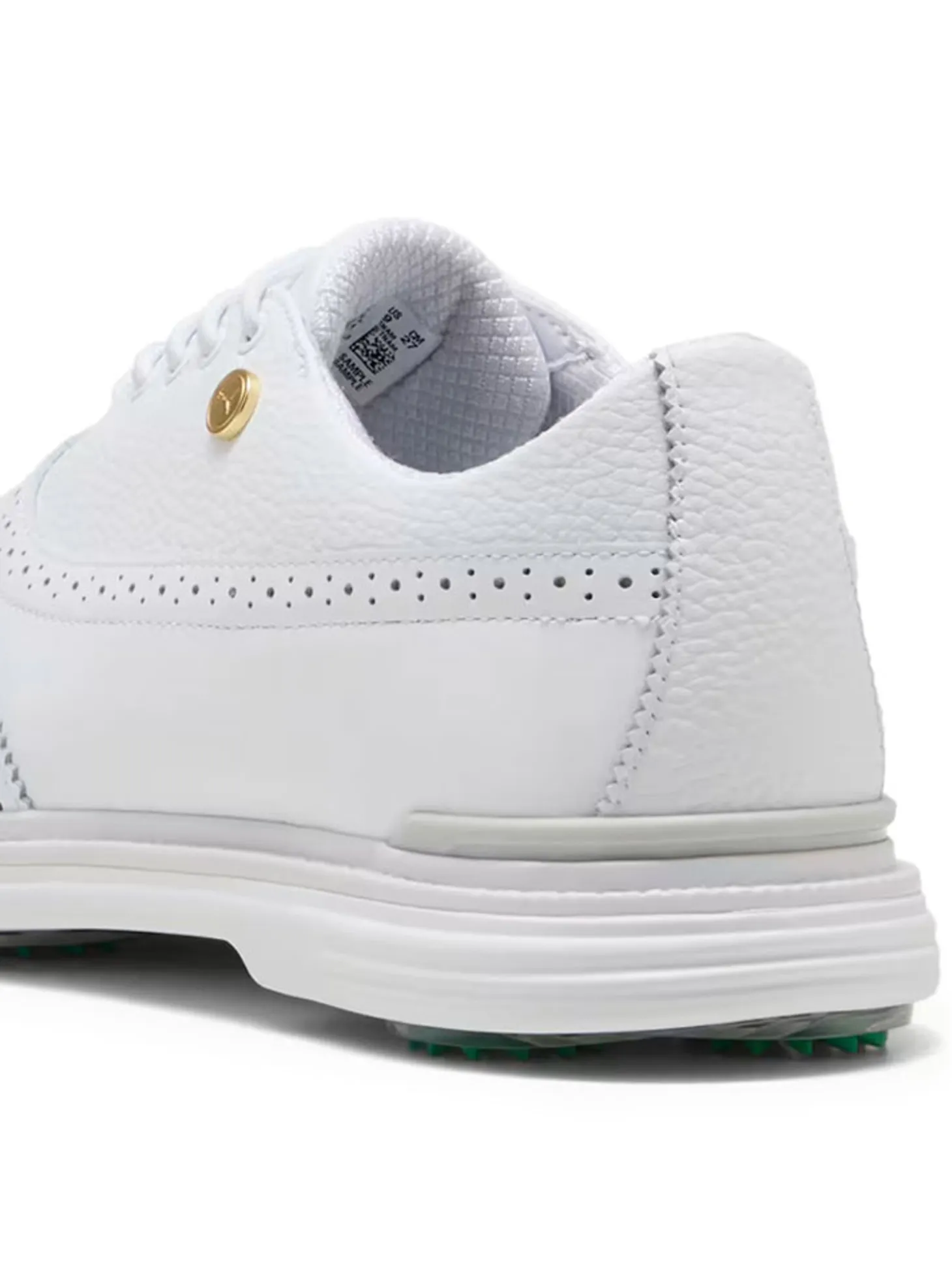 Puma Royale Wingtip Golf Shoes - Puma White/Vapor Grey/Grassy Green