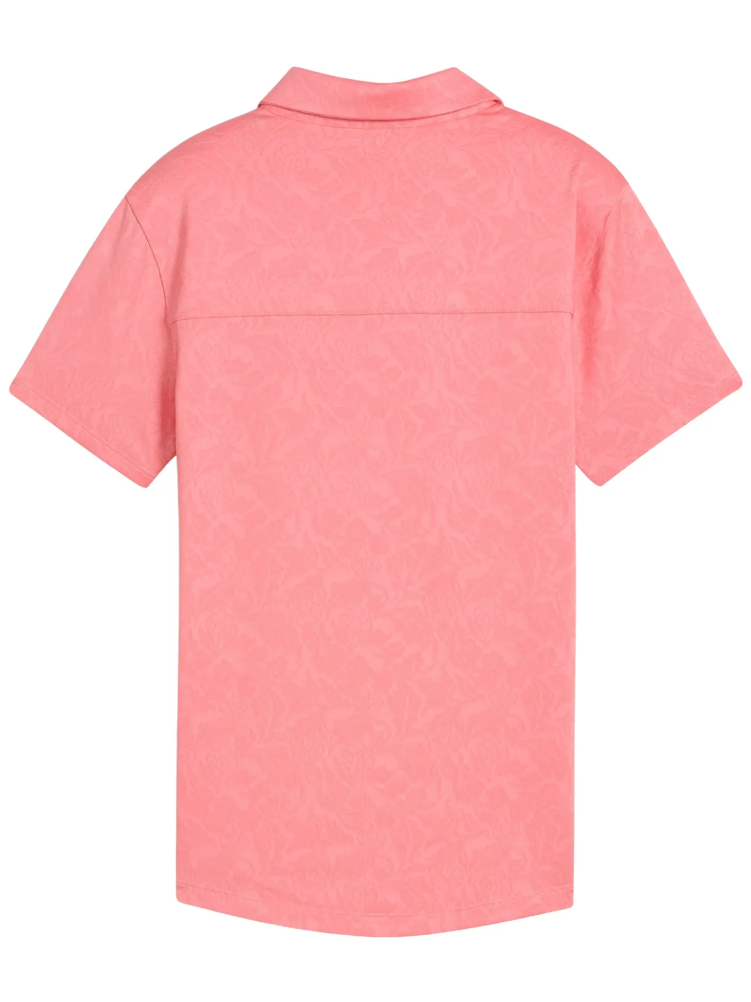 Puma Womens MATTR Lianas Jacquard Golf Polo - Peach Frost