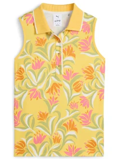 Puma Womens x Dani Dazey Sleeveless Polo - Sunny Yellow
