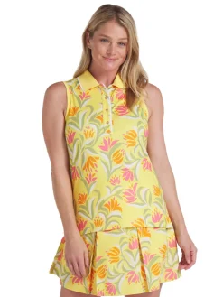 Puma Womens x Dani Dazey Sleeveless Polo - Sunny Yellow