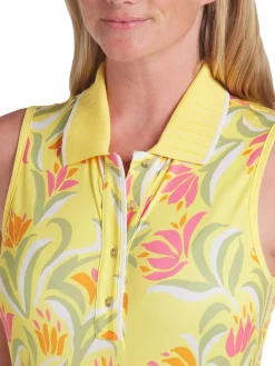 Puma Womens x Dani Dazey Sleeveless Polo - Sunny Yellow
