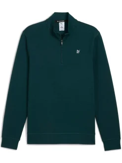 Puma x Reigning Champ CLOUDSPUN Fleece Golf 1/4 Zip - Green Terrain