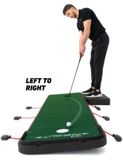 Puttout AirBreak Adjustable Putting Mat - Green