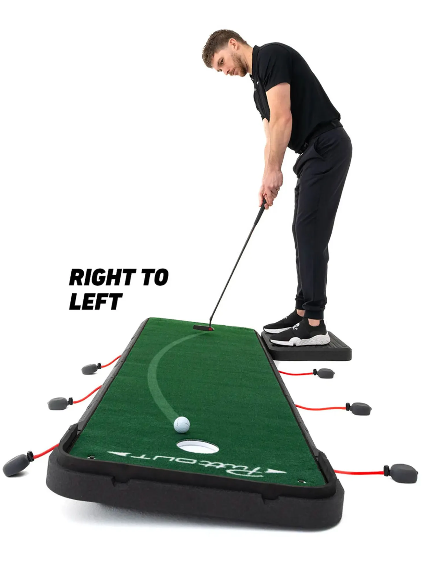 Puttout AirBreak Adjustable Putting Mat - Green
