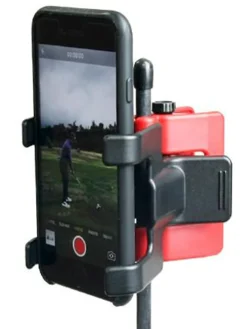 SelfieGOLF Mobile Phone Holder - Black/Red
