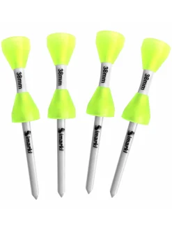 Simarki Fixed Height Golf Tees 10 Pack Yellow - 38mm