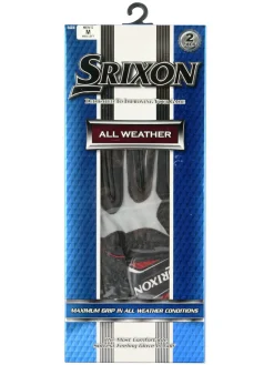 Srixon All Weather Pack Of 2 Golf Gloves - Black