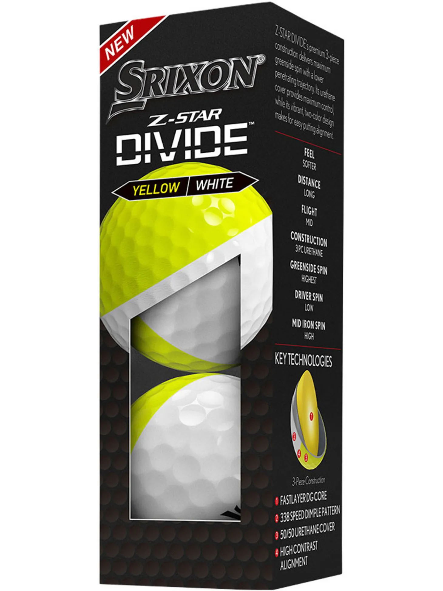 Srixon Z-Star Divide Golf Balls - 2 Dozen