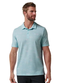 TravisMathew Featherweight City Polo - Cory Blue