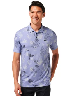 TravisMathew Featherweight Cruise Polo - Heather Violet Storm