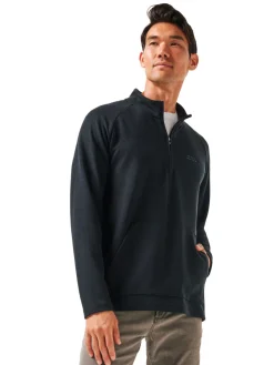 TravisMathew Performance Waffle 1/4-Zip - Black