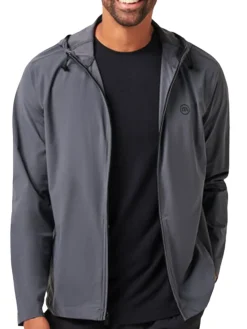 TravisMathew Walking Tour Hooded Jacket - Ebony