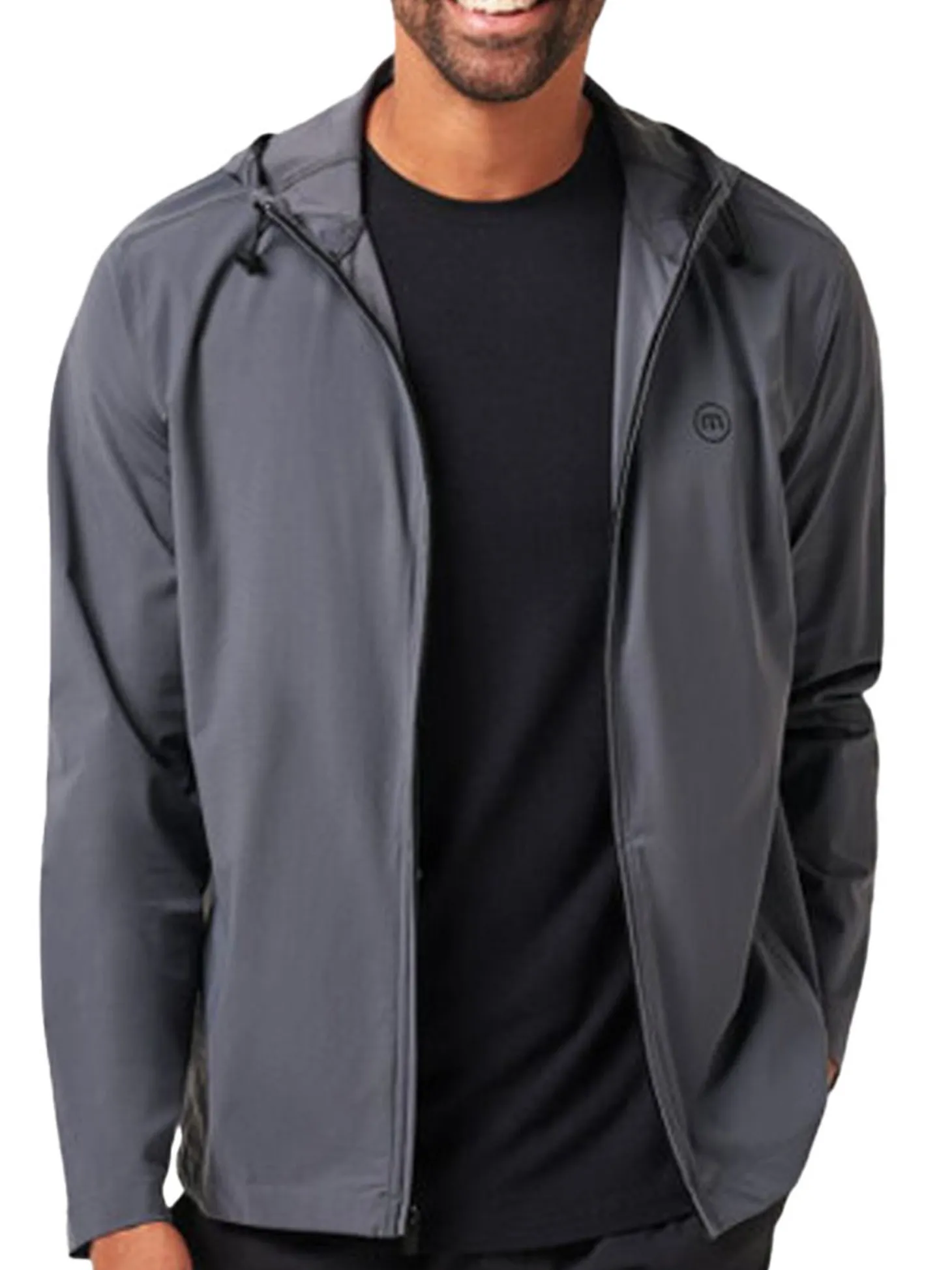 TravisMathew Walking Tour Hooded Jacket - Ebony