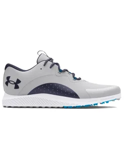 Under Armour Charged Draw 2 Spikeless Golf Shoes - Halo Grey/Capri