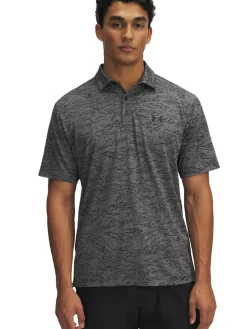 Under Armour Drive Jacquard Polo - Black/Steel