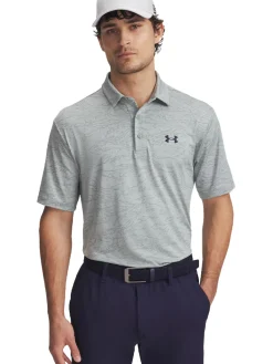Under Armour Drive Jacquard Polo - Silica Green/Hydro Green