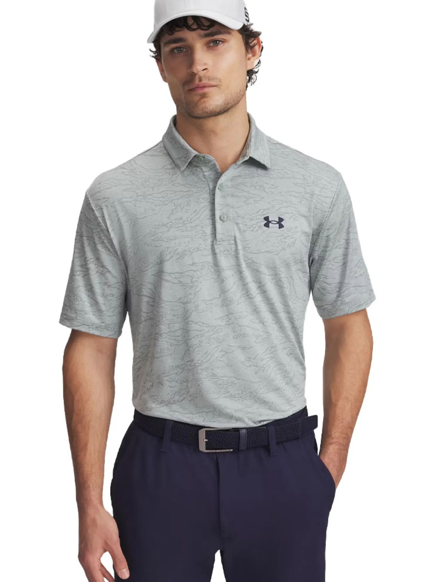Under Armour Drive Jacquard Polo - Silica Green/Hydro Green