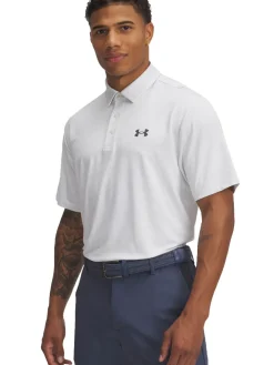 Under Armour Drive Jacquard Polo - White Clay/White