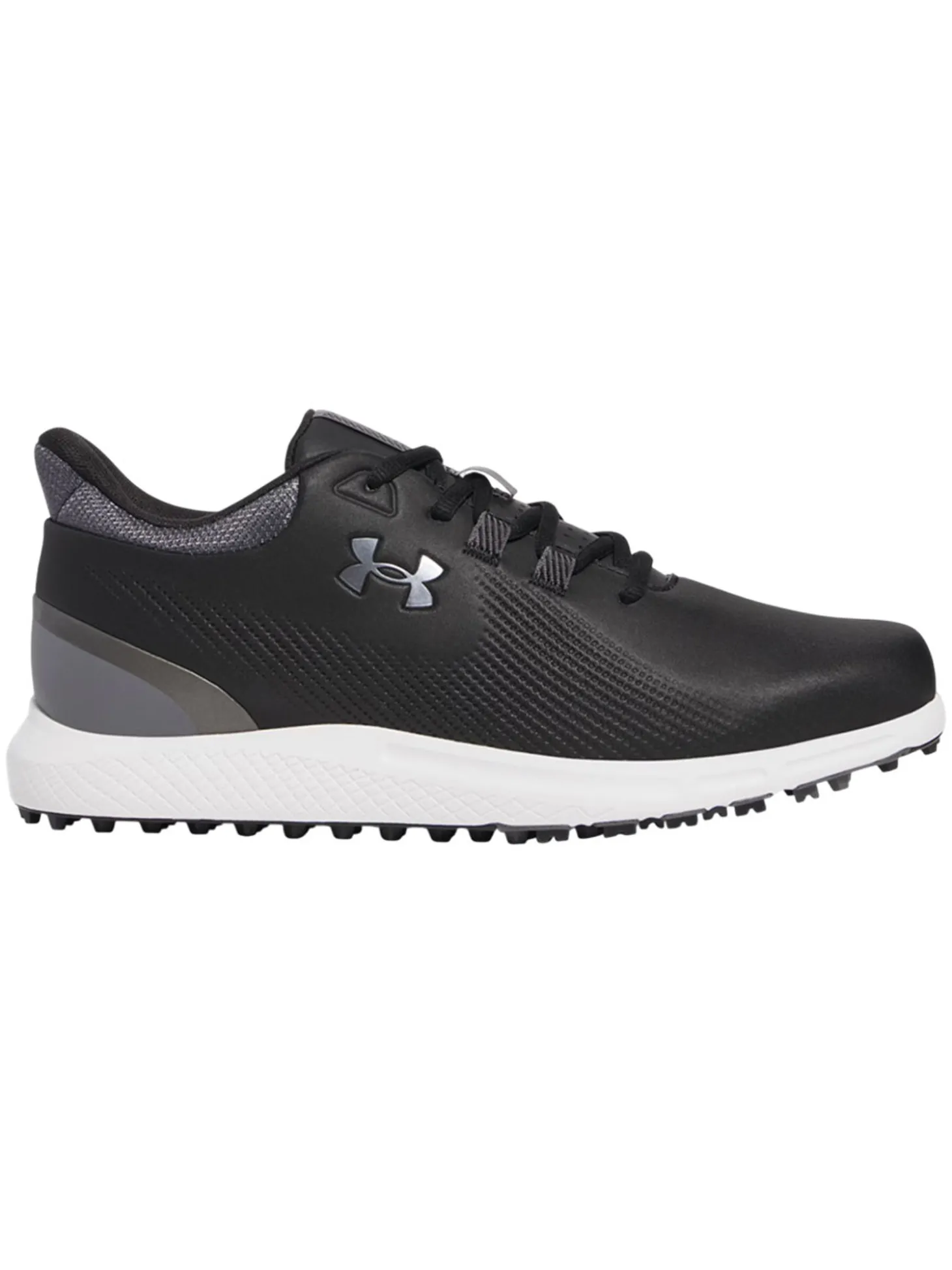 Under Armour Drive Medal SL Golf Shoes - Black/Castlerock/Metallic Silver