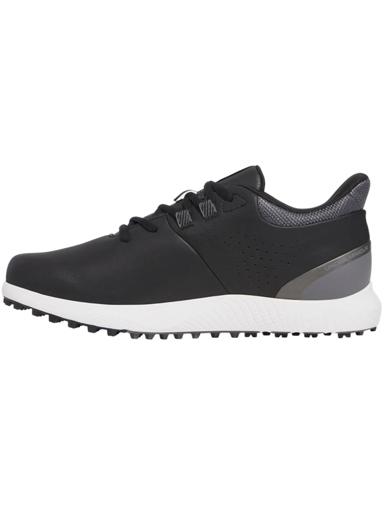 Under Armour Drive Medal SL Golf Shoes - Black/Castlerock/Metallic Silver