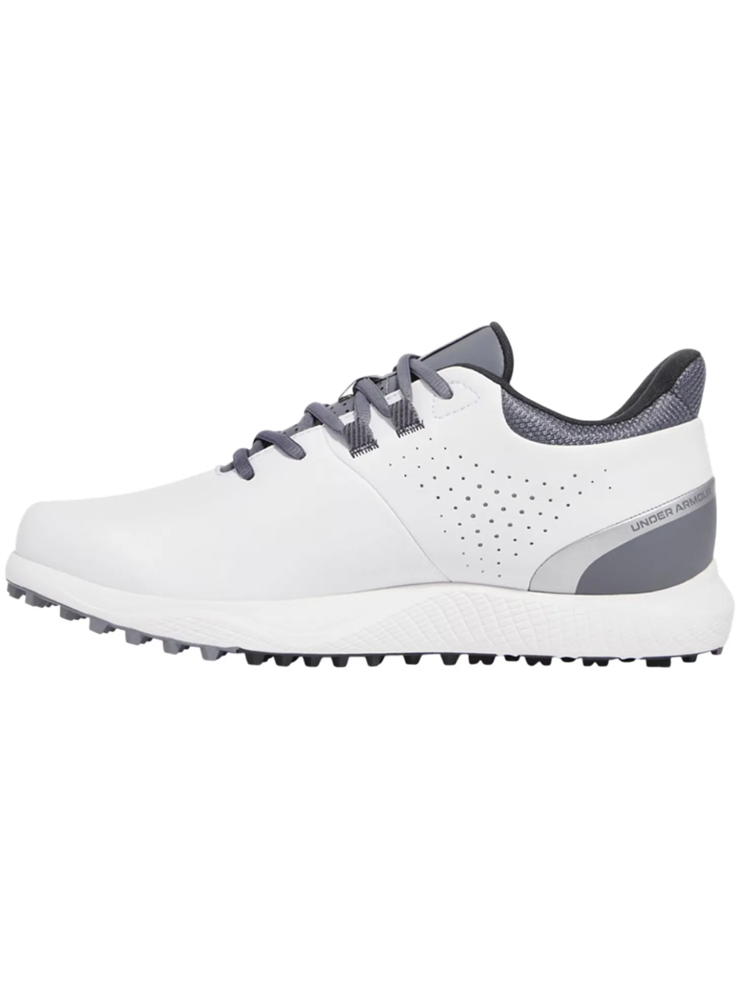 Under Armour Drive Medal SL Golf Shoes - White/Titan Grey/Metallic Silver