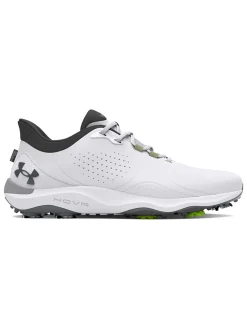 Under Armour HOVR Drive Pro Golf Shoes - White/Metallic Gun Metal