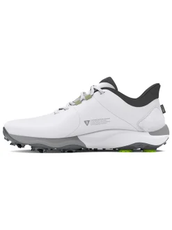 Under Armour HOVR Drive Pro Golf Shoes - White/Metallic Gun Metal
