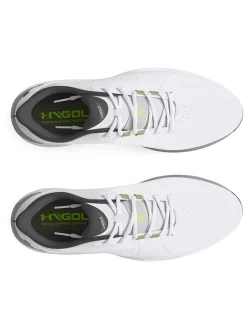 Under Armour HOVR Drive Pro Golf Shoes - White/Metallic Gun Metal