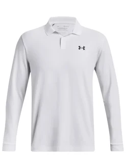 Under Armour Performance 3.0 Long Sleeve Polo - White