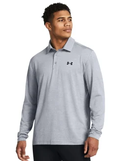 Under Armour Playoff 3.0 Long Sleeve Polo - Steel/Mod Grey/Black