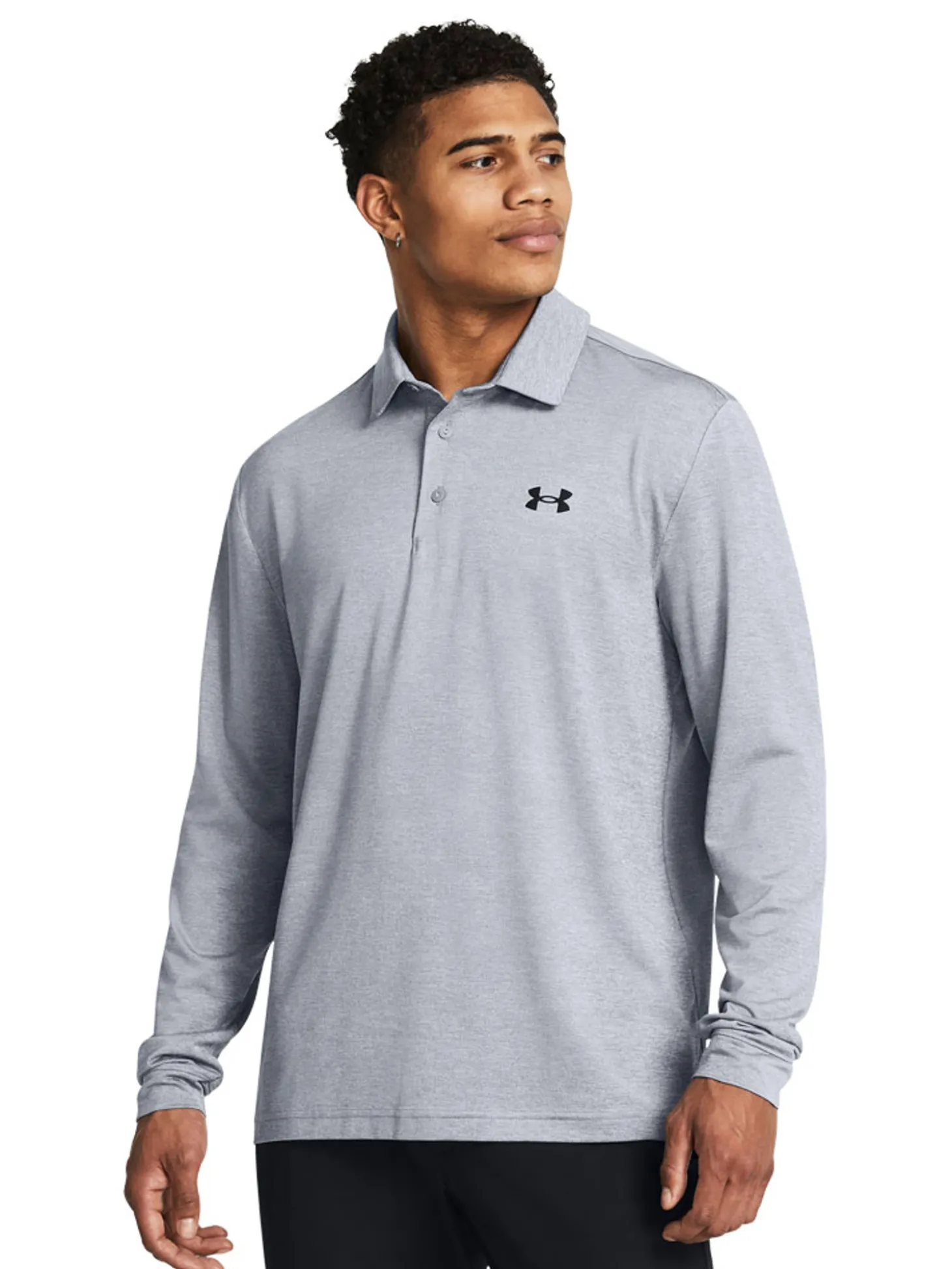 Under Armour Playoff 3.0 Long Sleeve Polo - Steel/Mod Grey/Black