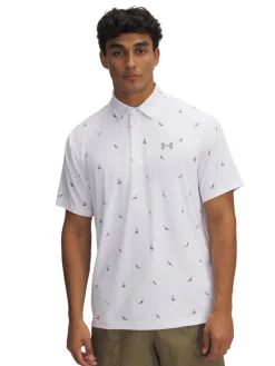 Under Armour Playoff 3.0 Printed Polo - White/Steel