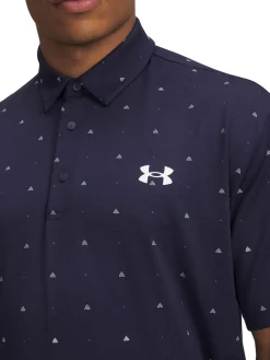 Under Armour Playoff 3.0 Printed Polo - Midnight Navy/White