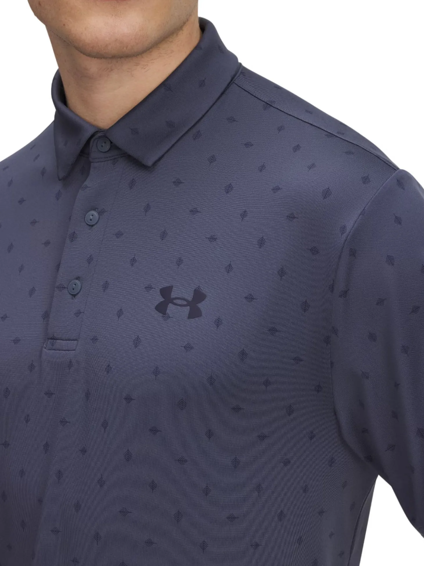 Under Armour Playoff 3.0 Printed Polo - Downpour Grey/Midnight Navy