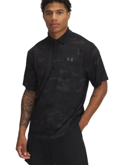 Under Armour Playoff 3.0 Printed Polo - Black/Castlerock