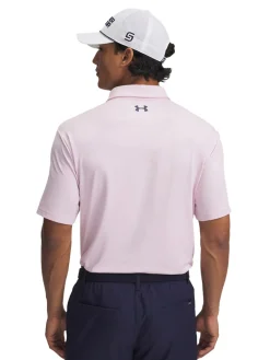 Under Armour Playoff 3.0 Stripe Polo - Prime Pink/Downpour Grey