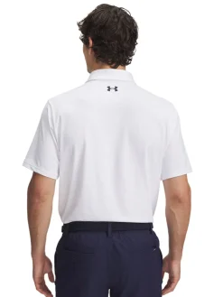 Under Armour Playoff 3.0 Stripe Polo - White/Kelly Green