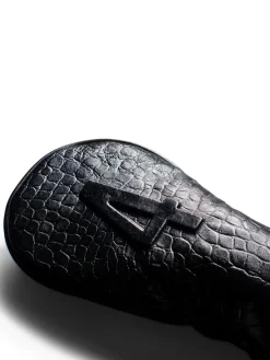Vessel Lux Embosse Headcover - Croc Black