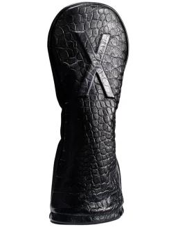 Vessel Lux Embosse Headcover - Croc Black