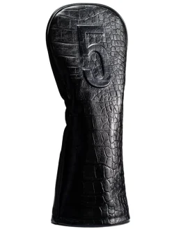 Vessel Lux Embosse Headcover - Croc Black